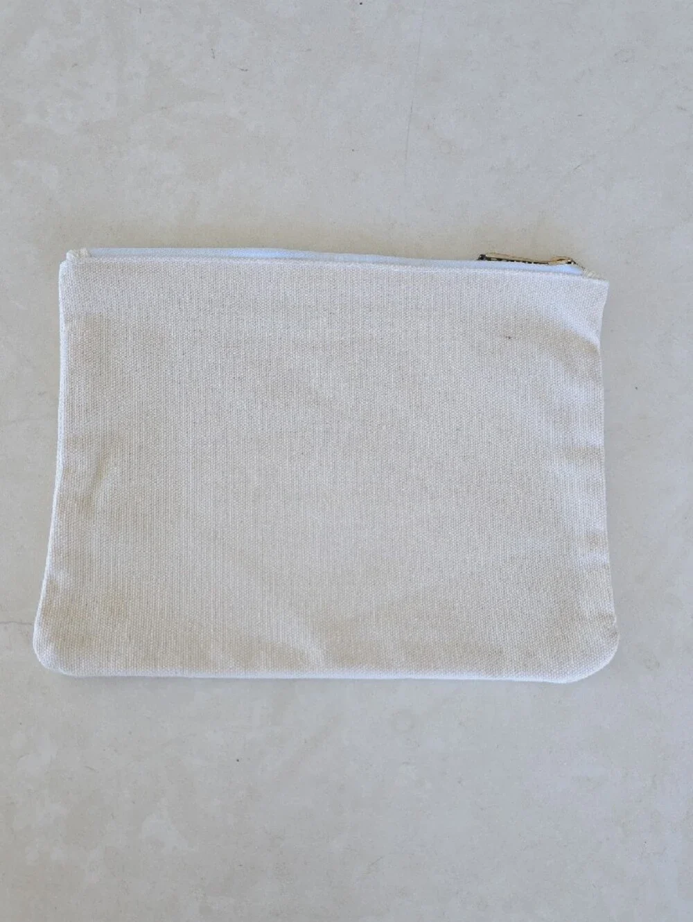 Indiana Canvas Zip Pouch - Black Print on Natural Canvas